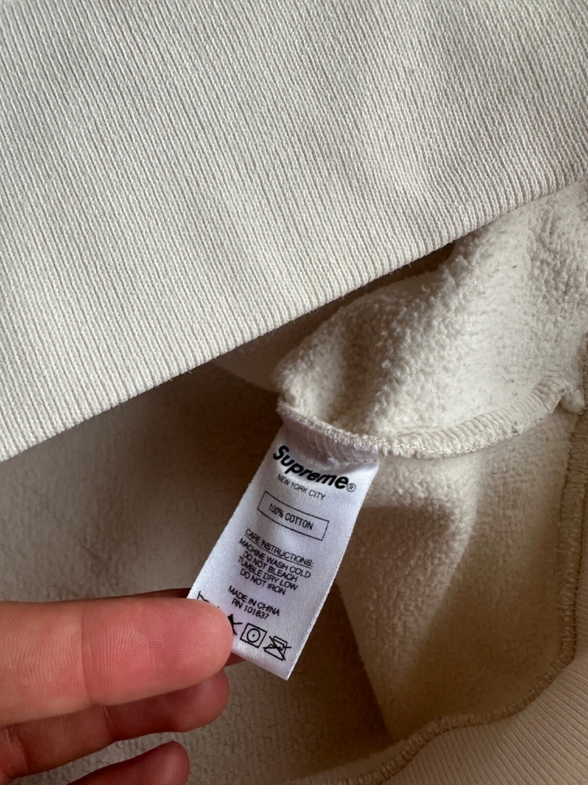 Felpa con cappuccio Supreme uomo grande logo su cappuccio Taglia:M