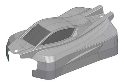 Team Corally C-00180-1055 Clear Polycarbonate Body fits Syncro-4