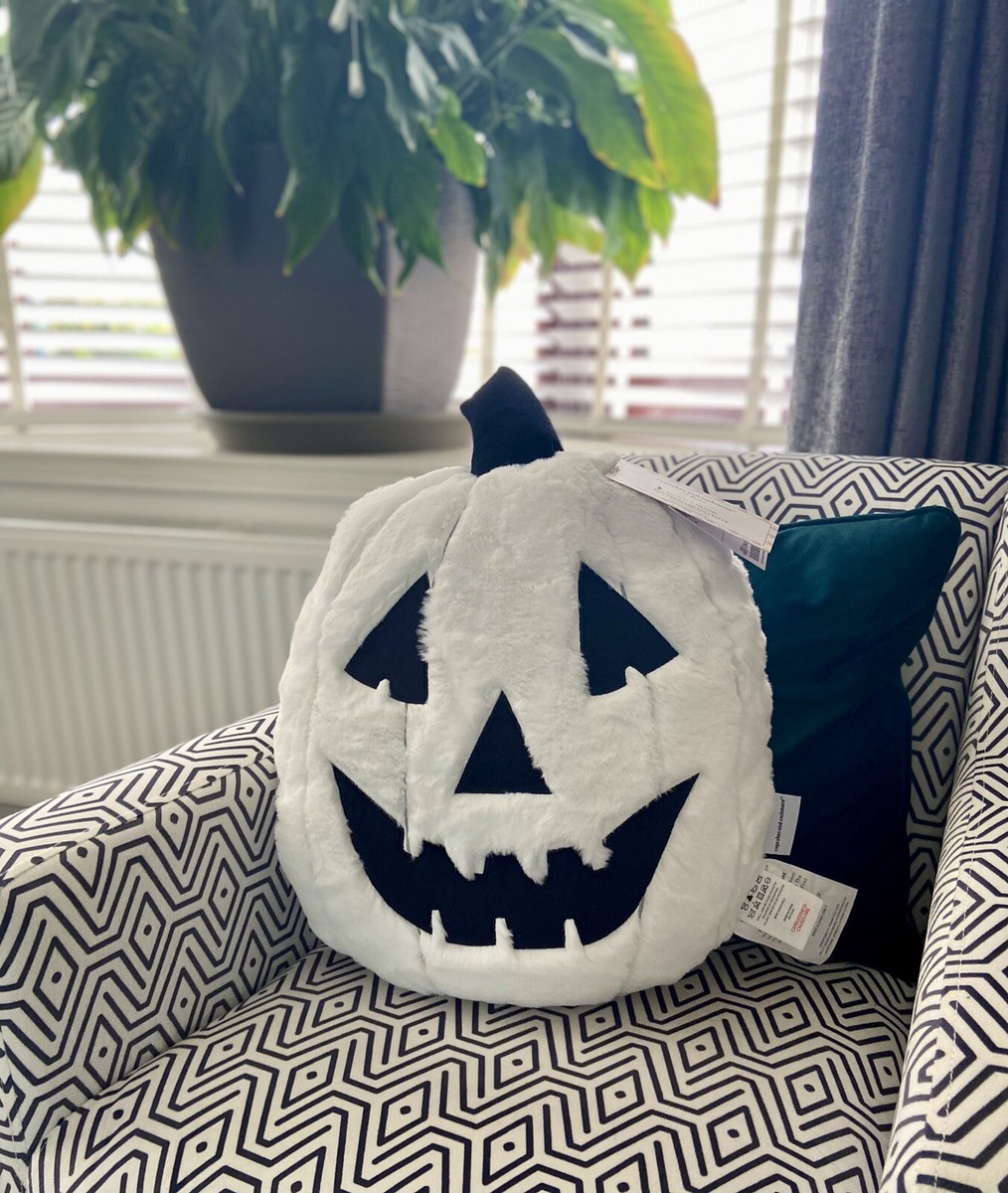 TK Maxx Homesense White Pumpkin CUSHION Pillow Reversable