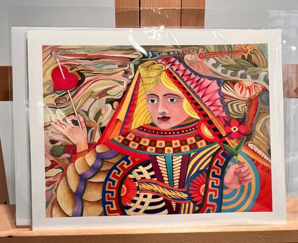James Homer Brown Giclee "Queen of Hearts" Lady Woman Female Fine Art Print - Image 3 of 4