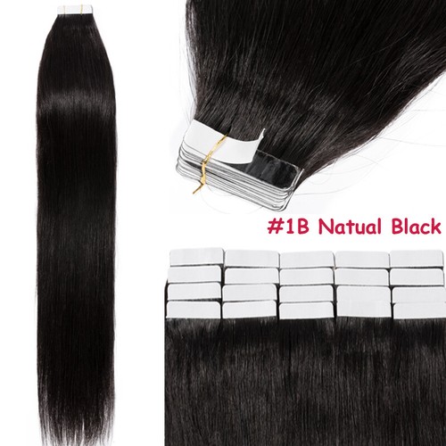 Thick BodyWave Russian Tape In Real Human Hair Extensions Skin Weft Blonde 20pcs - Picture 17 of 42