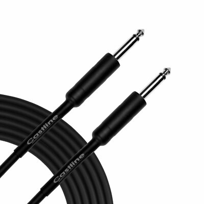 Castline Silver 1/4'' TS Straight Unbalanced Guitar Patch Cable Mogami 2582