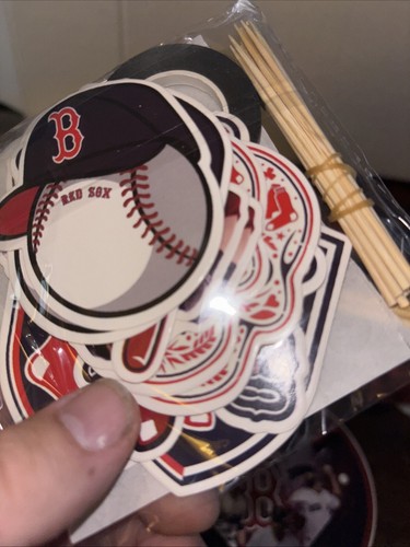 BOSTON RED SOX MLB PARTY PACKAGE Favors -Bday Banner LOOT BAGS w/ Stickers - Picture 4 of 5