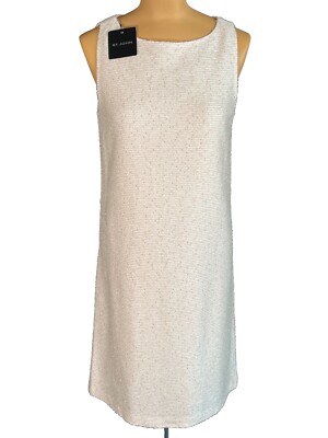 white sleeveless gold button detail blazer dress REPRESENTING ME SLEEVELESS BLAZER DRESS IN WHITE