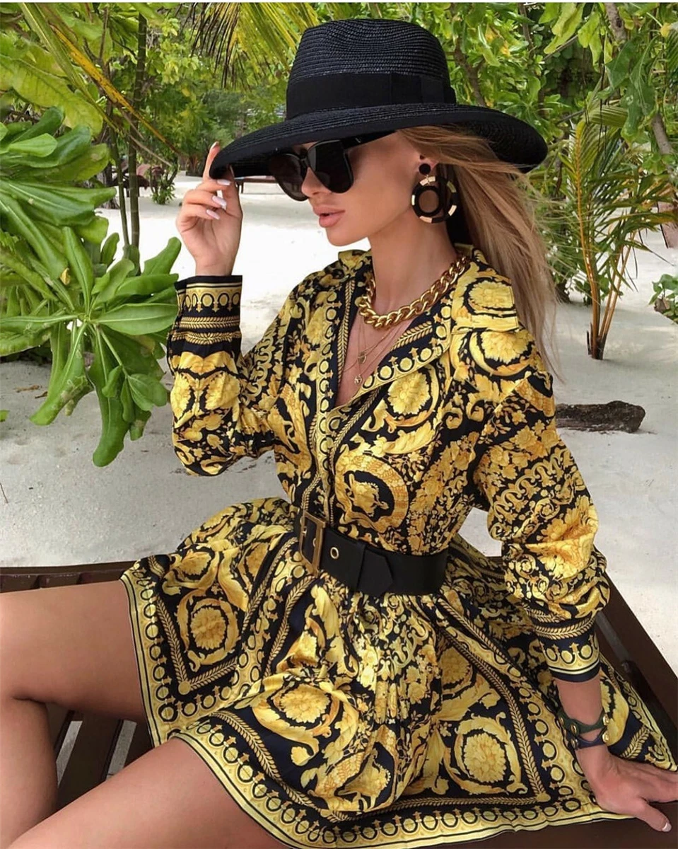 Dashiki top mini dress