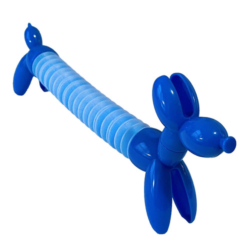 Dog Figurine Toy Expanding Coil Blue Modern Art Balloon Animal Plastic Cute    x