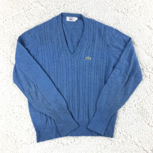 Lacoste Cable Knit V-Neck Sweater