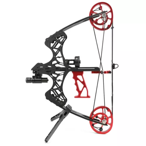 45lbs Mini Compound 18" Bogen Dual-Use Stahlkugelpfeile Bogenschießen Angeln Jagd - Bild 4 von 18