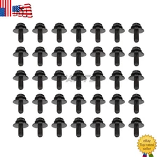 30Pcs Body Bolts Screws Fastener Fender M6-1.0x 16mm Long- 10mm Hex- 17mm Washer