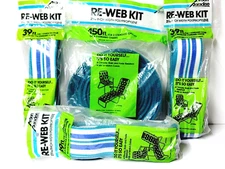 Arden Paradise Re-Web Kit 2-3/16" x 39' Blue White Turquoise Patio Beach Chairs