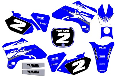 2003-2005 Yamaha YZ250F YZ450F Graphics Kit Decals | Blue | Left