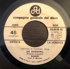 Johnny Dorelli Ranieri - La Farfalla Impazzita / Da Bambino, Jukebox, 1968 Italy