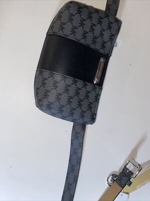 Michael Kors Black and Gray Logo Belt Bag-  S/M size.  Brand New! MICHAEL KORS Black & Grey Signature MK Logo Belt Bag, Waist  main image 3