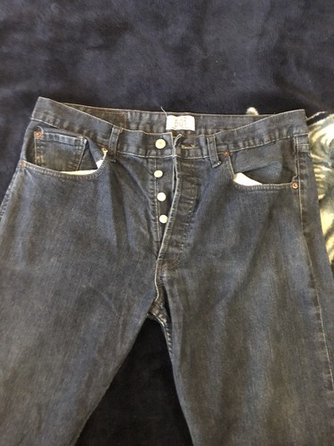 Vintage Levis 501 Original {36.5x27 7/8} USA Made Straight Dark Blue Jeans Nice! - Picture 10 of 11