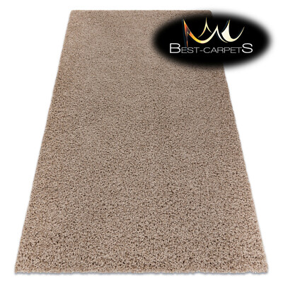 Toller moderner Teppich Shaggy ''SOFFI'' 5cm, weich, einfarbig, BEIGE hochwertig
