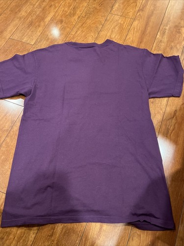 Vintage 1990s Briazzi Blank T-shirt. Size M-Large Y2K. Purple. Double Stitched. - Picture 5 of 5