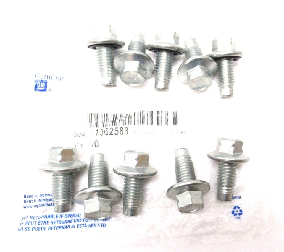 Оригинальная сливная пробка масла двигателя 90-22 Buick Cadillac Chevrolet GMC Oldsmobile 11562588 - Изображение 3 из 4