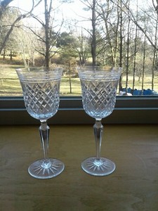 Wedgwood-Cheslyn-2-Clear-Crystal-Water-Goblets-Star-Stem-12-OZ-8-7-8-034-Tall