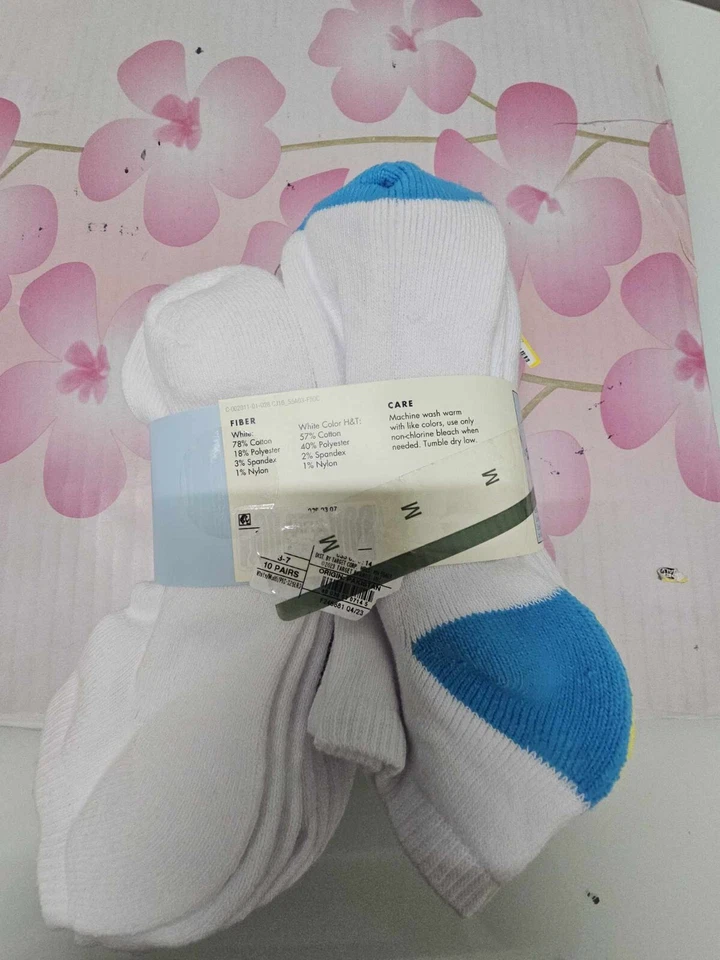 🐻 Calcetines Cat & Jack Niñas Corte Bajo Blanco Talla L Foto 3 de 3