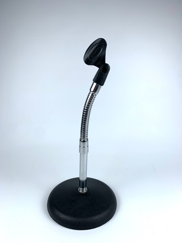 Support microphone de bureau vintage Atlas Sound en fonte pliable 12" de haut studio