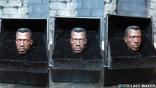 Custom painted head for Marvel's Blade W. Snipes MEZCO 1 12 and ML