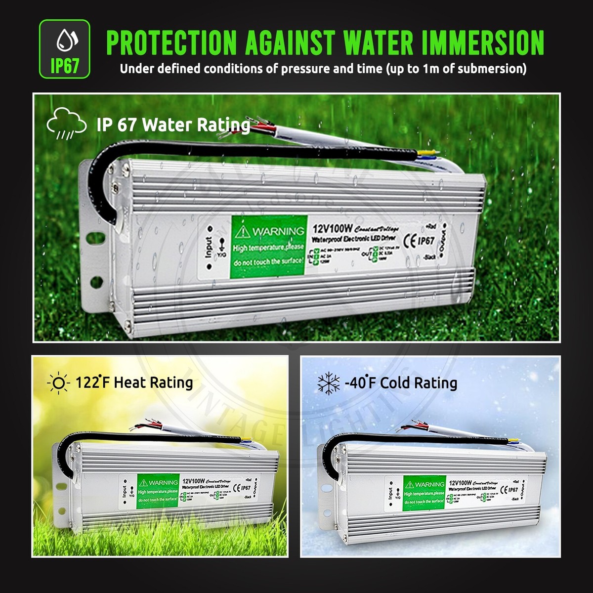 12V DC 200W IP67 LED Alimentazione - Foto 6