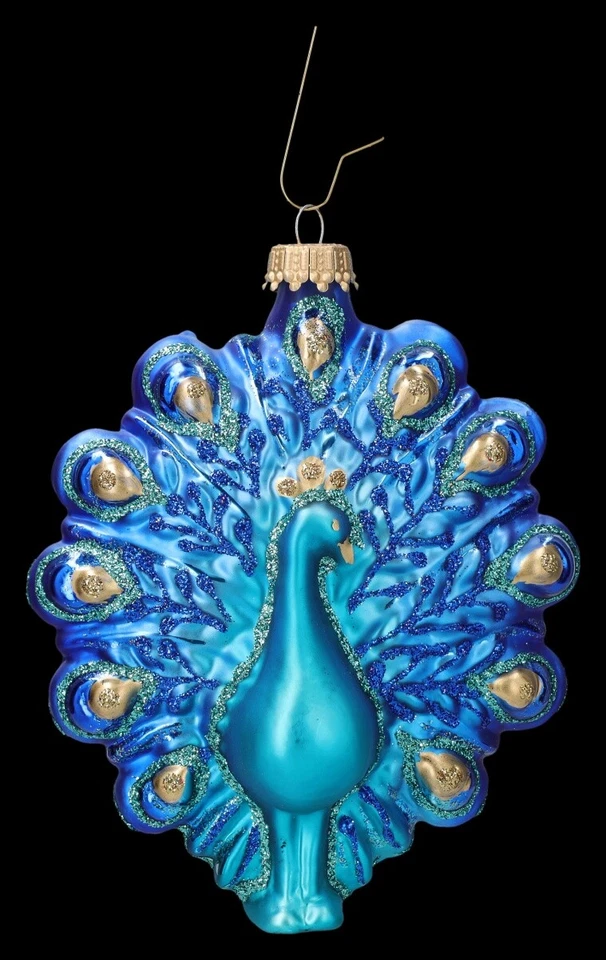 Weihnachtskugeln 9er Set - Elegante Weihnachten Pfau - Christbaumschmuck Deko - Bild 3 von 4