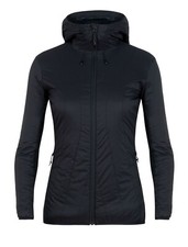 Icebreaker Women Hyperia Lite Hybrid Hooded Jacket (s) Black Ib104287