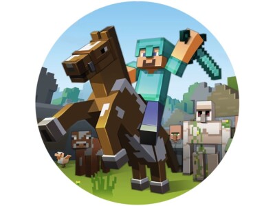 Minecraft Tortenaufleger Minecraft Tortenfoto Tortenbild Minecraft Name Zahl