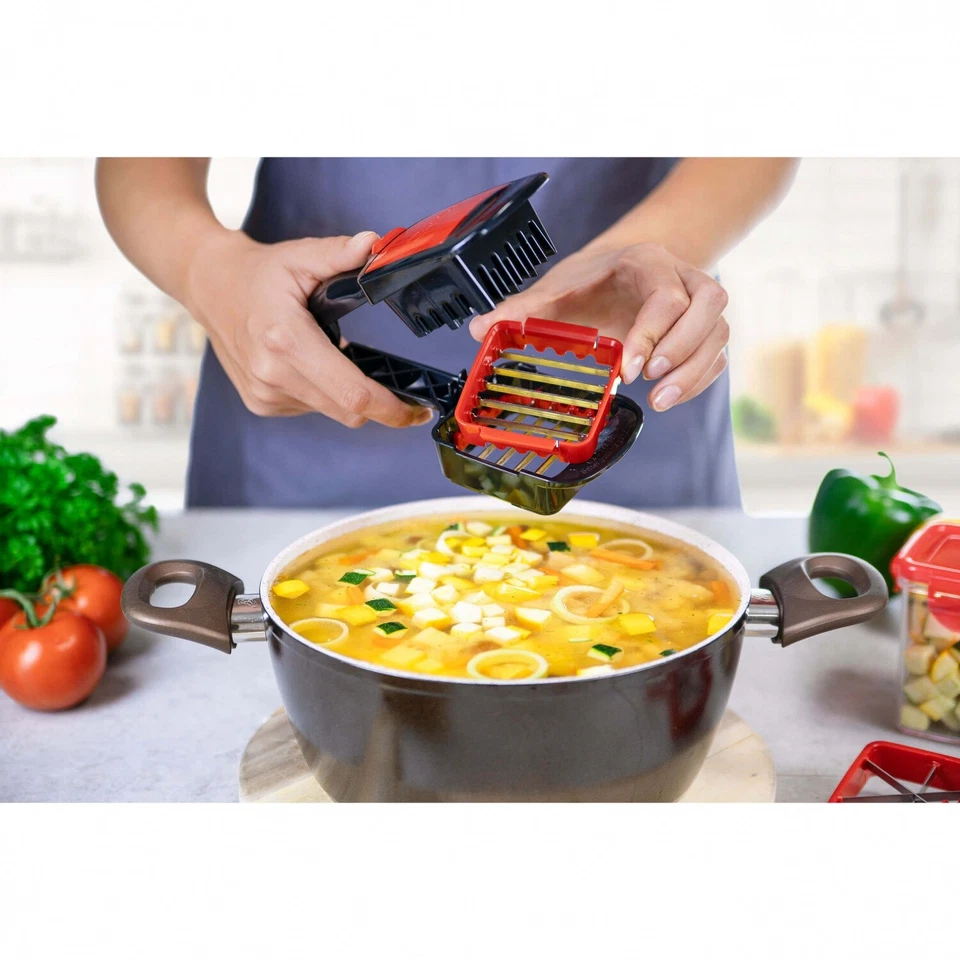 Genius Nicer Dicer Quick XXL Set 7-tlg Handformat Zwiebelschneider Zerkleinerer - Bild 4 von 4