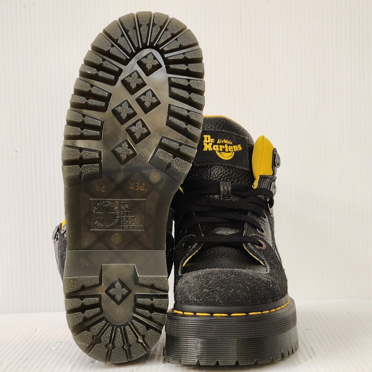 Dr Martens Size 8 Zuma Hiker Boots Black Leather Suede