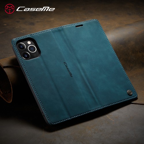 For iPhone 11/12 Pro Max XR/8/7/SE Flip Card Holder Stand Wallet Case Cover - Photo 10 sur 23