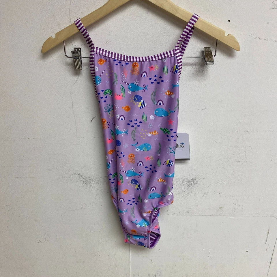 Traje de baño Dolfin Uglies niña niños traje de baño púrpura narval DS9510 Foto 3 de 4