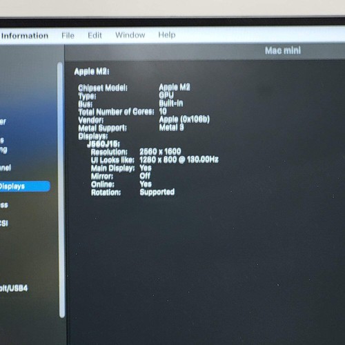 2023 Apple Mac Mini M2 3.5GHz 8GB RAM 256GB SSD Silver A2686 - Afbeelding 10 van 11
