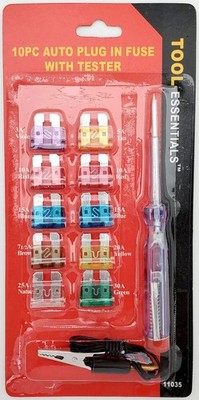 WorldWide Sales Online Tool Essentials 10pc Automotive Fuse & Fuse Tester Set