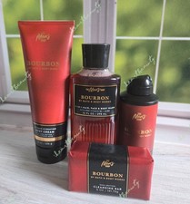 bath and body works bourbon shower gel body cream spray shea butter bar set