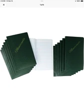 12-Pack Green Military Memorandum Book, 3.25” x 5.5” - 144 Pages, for Note