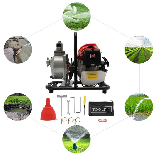 Pompa Trasferimento Semirifiuti 210CC/40.2CC Motore Benzina 2/4 Tempi Pompa Acqua - Foto 8 di 31