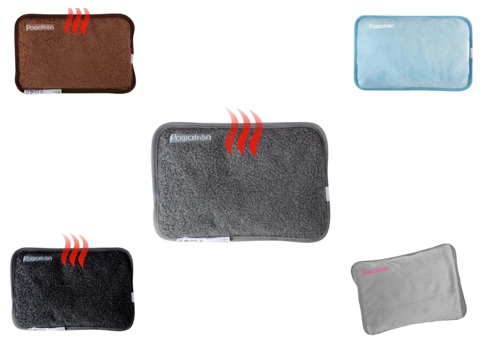 POWATRON RECHARGEABLE ELECTRIC HOT WATER BOTTLE BED HAND WARMER PAIN MASSAGING HEAT PAD
