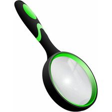 10X Shatterproof Large Handheld Magnifying Glass for Seniors   High Clarity