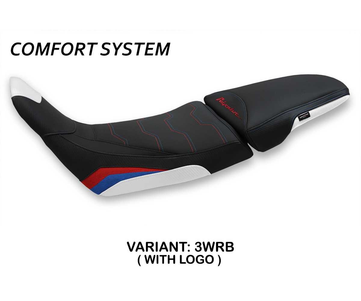 Seat cover Gorgiani Comf Whi-Red-Blu+logo TPZ Honda AFRICA 1100 ADV SP 2020 2023