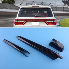 3Pcs Carbon Fiber Style Rear Wiper Cover Trim Fit For Dodge Durango SUV 2011-20