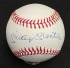 MICKEY MANTLE Signed Official Baseball-HALL OF FAME-NEW YORK YANKEES-PSA