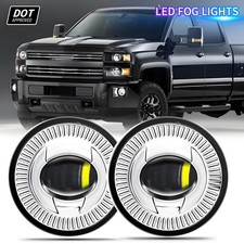 For 07-13 Chevy Avalanche Suburban Tahoe Gmc Led Fog Lights Driving Lamps Pair