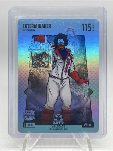 2025 BoBA Battle Arena Update Blue Ice SSP #BBF-67 Exterminaber Malik Nabers