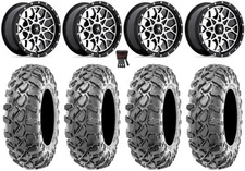 MSA Portal 14" Wheels Machined 29" Carnage Tires Kawasaki Brute Force IRS