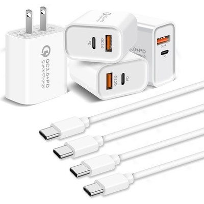 1-100 Pack Type USB-C Super Fast Wall Charger+3ft Cable Lot For iPhone 16 15 Pro