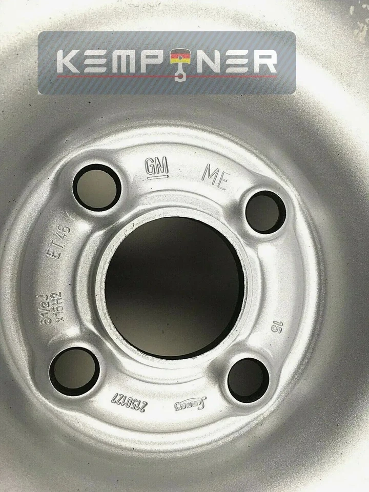 90496092,acero llanta de plata 15" KZ:ME, CORSA-B+TIGRA-A,ASTRA-F, Original GM O - Imagen 2 de 4