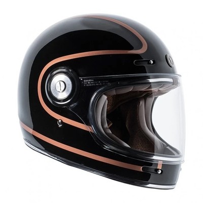 TORC T-1 Retro Full Face Helmet - Gloss Black/Copper - XL