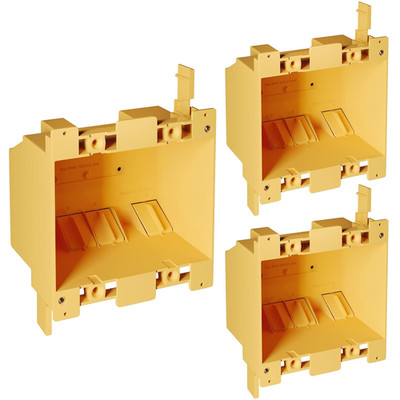 2 Gang Electrical Outlet Box, 25 Cubic Inch Junction Box, Old Work Box, UL Liste